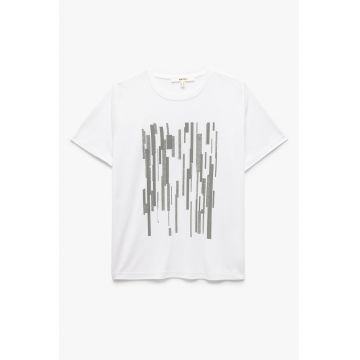 Tricou cu imprimeu geometric