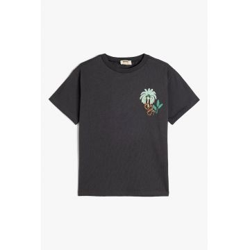 Tricou cu imprimeu grafic pe partea din spate