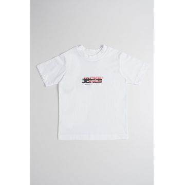Tricou cu imprimeu logo discret