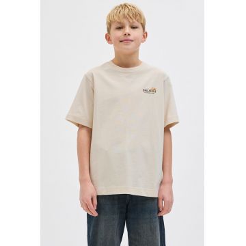 Tricou cu imprimeu si maneci cazute