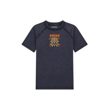Tricou cu imprimeu si maneci raglan