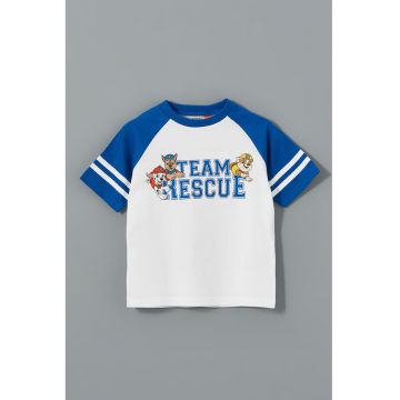 Tricou cu imprimeu si maneci raglan
