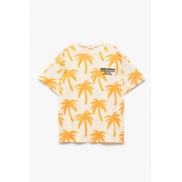 Tricou cu imprimeu tropical