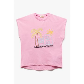 Tricou cu model brodat