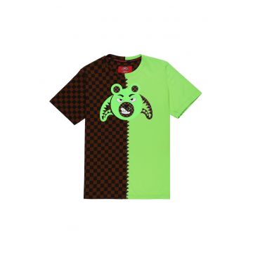 Tricou cu model in doua nuante Money Bear