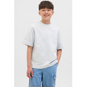 Tricou de bumbac cu decolteu la baza gatului