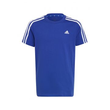 Tricou de bumbac cu decolteu la baza gatului