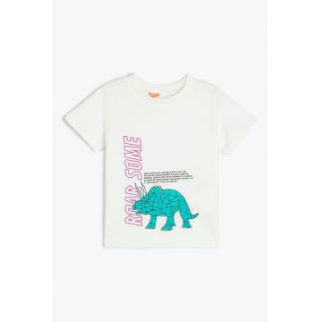 Tricou de bumbac cu imprimeu grafic