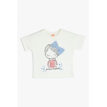 Tricou de bumbac cu imprimeu grafic