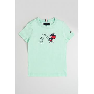 Tricou de bumbac cu logo