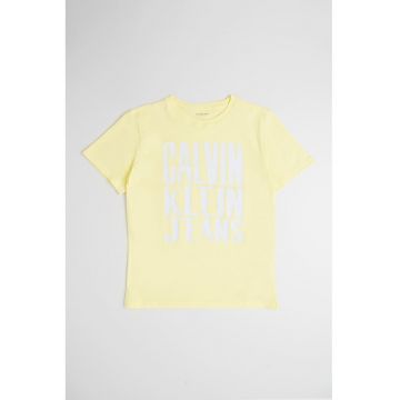 Tricou de bumbac cu logo supradimensionat
