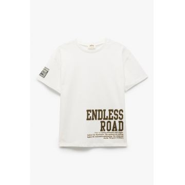 Tricou de bumbac cu text