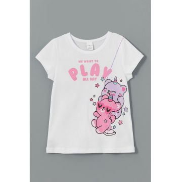 Tricou din bumbac cu model grafic