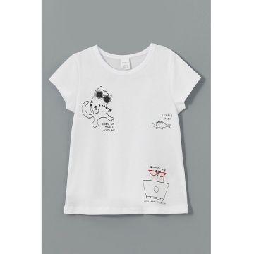 Tricou din bumbac cu model grafic