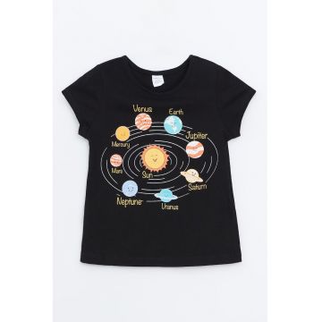 Tricou din bumbac cu model grafic