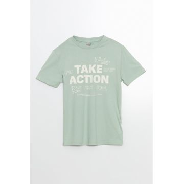 Tricou din bumbac cu text
