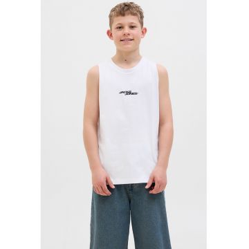 Tricou fara maneci cu imprimeu text si foto