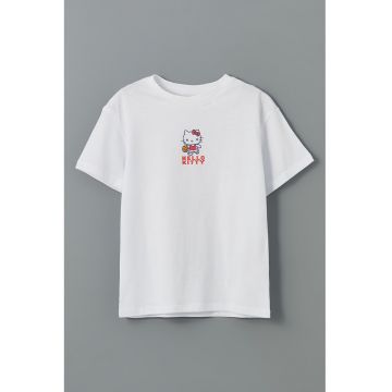 Tricou lejer cu imprimeu Hello Kitty