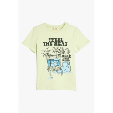 Tricou lejer de bumbac cu imprimeu