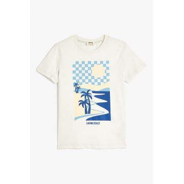 Tricou lejer de bumbac cu imprimeu
