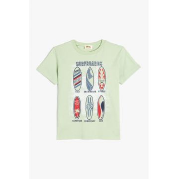 Tricou lejer din bumbac cu imprimeu