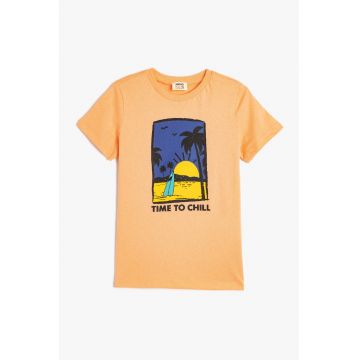 Tricou lejer din bumbac cu imprimeu