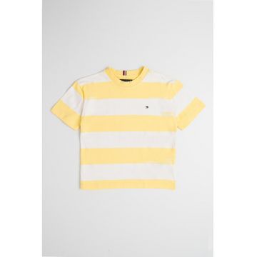 Tricou regular fit cu decolteu la baza gatului