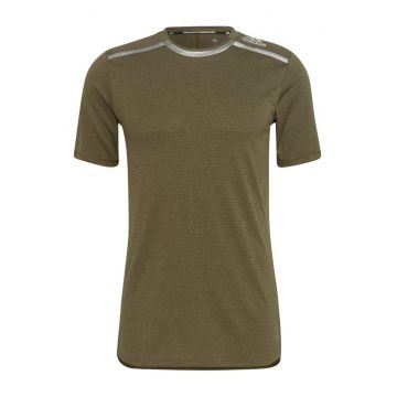 Tricou sport barbatesc  kaki - respirabil - 100% poliester - de antrenament -