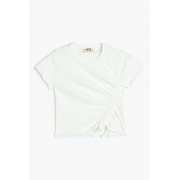 Tricou striat drapat
