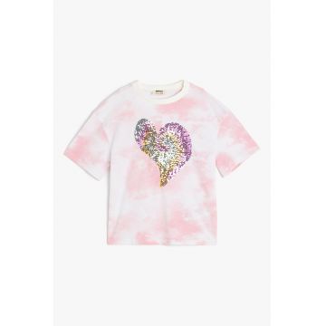 Tricou supradimensionat cu paiete