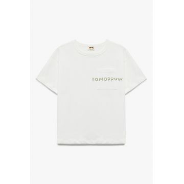 Tricou supradimensionat cu text