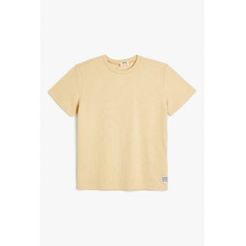 Tricou tricotat fin cu model uni