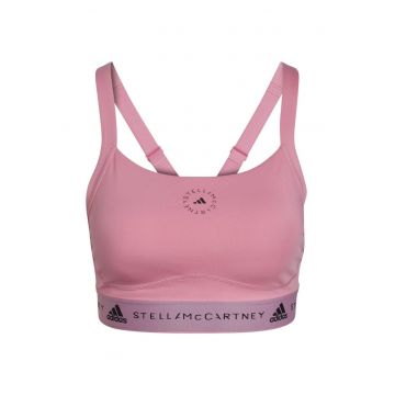 Bustiera sport  cusaturi plate - poliester/elastan - roz