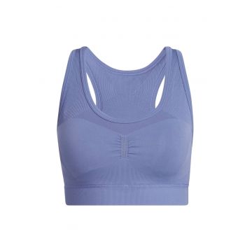 Bustiera sport -  Studio - albastru - respirabil - cu cusaturi plate - set de antrenament pentru femei