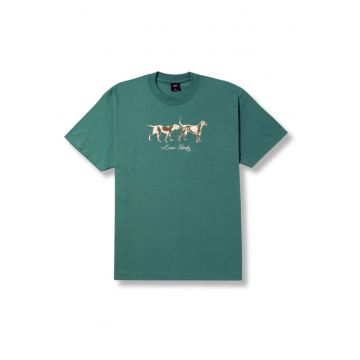 Camasa barbati  bumbac - verde pin - croiala regulata - imprimeu grafic