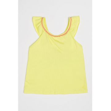 Top cu volane cu broderie