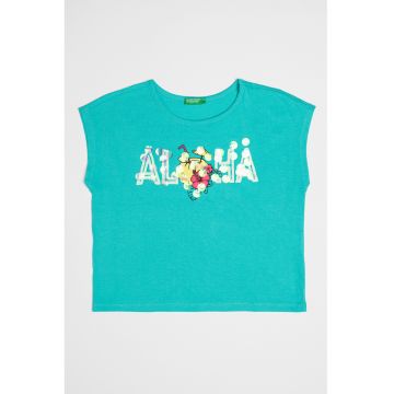 Top de bumbac cu paiete