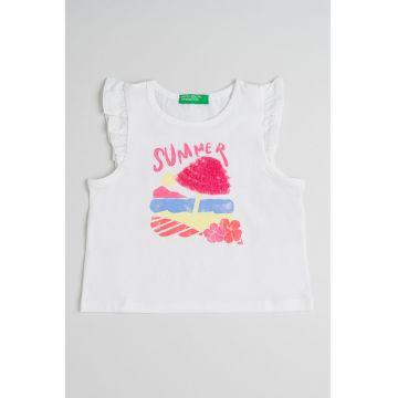 Top de bumbac cu volane