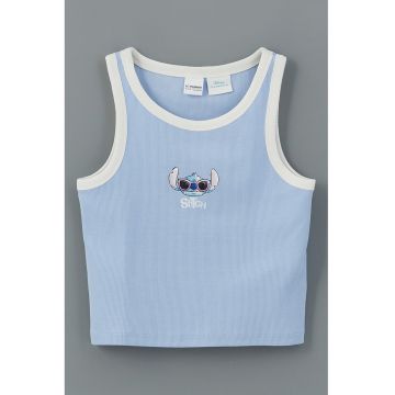 Top striat cu imprimeu Stitch