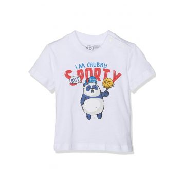 Tricou copii -  Alb - Imprimeu - Bumbac -