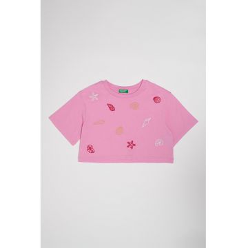 Tricou crop din bumbac