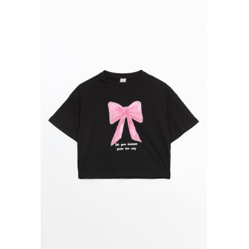 Tricou crop din bumbac
