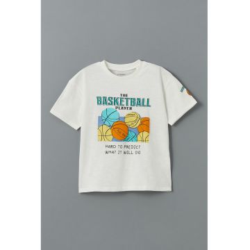 Tricou cu imprimeu grafic si text