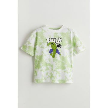 Tricou cu model cu desene animate si tie-dye