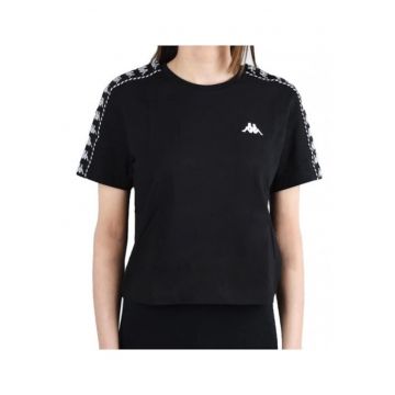 Tricou dama -  Bumbac - Negru/Alb -