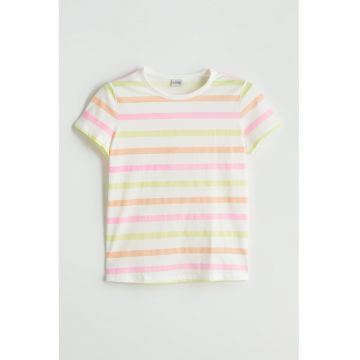 Tricou de bumbac cu dungi