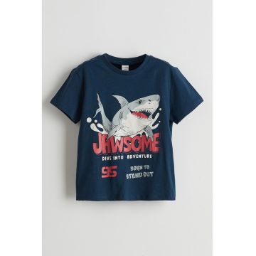 Tricou de bumbac cu imprimeu grafic