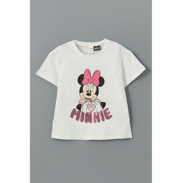 Tricou de bumbac cu imprimeu Minnie Mouse