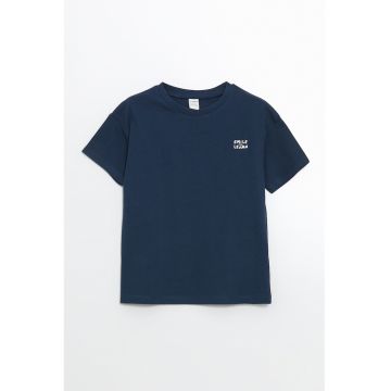 Tricou de bumbac cu maneci cazute