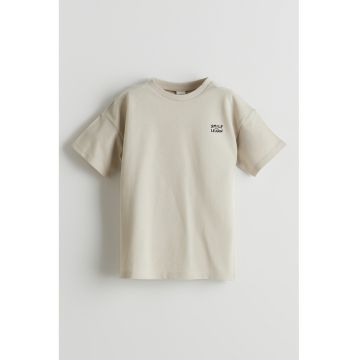 Tricou de bumbac cu maneci cazute